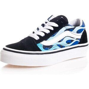 Vans Kid Old Skool Sneakers Camo Blue Flame / Black ( 2.5 )